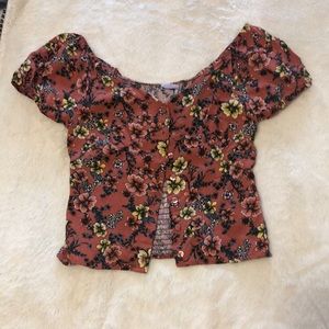 Floral brownish top